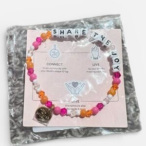 L'Oreal Pink and Orange Beaded Bracelet